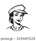 nurse, logo concept black and white color, hand drawn illustration 103485528