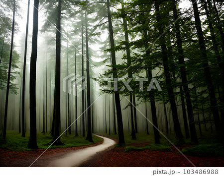 Realistic forest rain neutral warm detailed nobody. 103486988