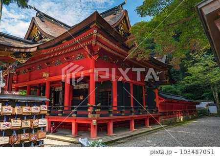 愛知 岡崎 六所神社 美しい権現造の社殿 103487051