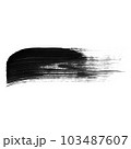 Black brush stroke isolated on a white background. Stock design element 103487607