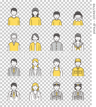 簡單的人插畫正面 103487749