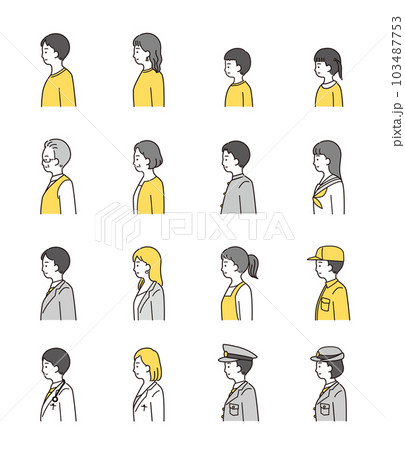 シンプルな人物イラスト左 シンプルな人物イラスト左 103487753