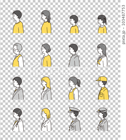 シンプルな人物イラスト左 シンプルな人物イラスト左 103487753