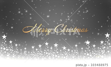 クリスマスツリーと色のついた背景にキラキラが舞う、クリスマスの文字 103488975