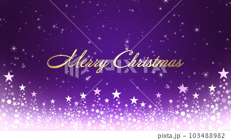 クリスマスツリーと色のついた背景にキラキラが舞う、クリスマスの文字 103488982