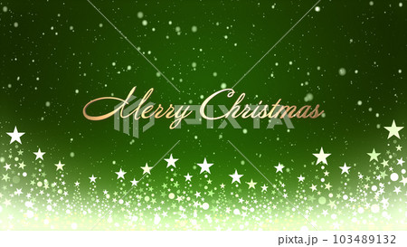 クリスマスツリーと色のついた背景に雪が舞い、クリスマスの文字 クリスマスツリーと色のついた背景に雪が舞い、クリスマスの文字 103489132