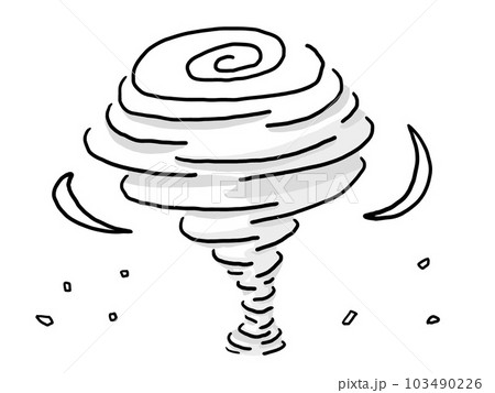 台風のシンプルなイラスト 103490226