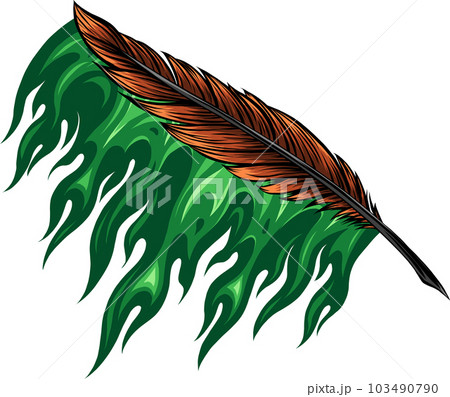 fire flaming feather vector illustration on white background fire flaming feather vector illustration on white background 103490790