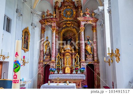 Wildsteig church, bavaria, germany 103491517