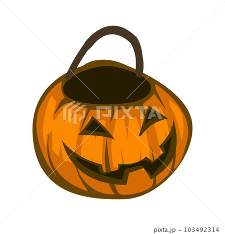 Halloween vector art of a pumping with face .Halloween illustrations Halloween vector art of a pumping with face .Halloween illustrations 103492314