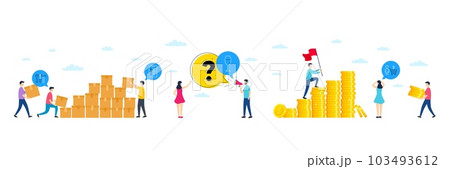 Set of Checklist, Wineglass and Spanner tool line icons. People characters with delivery parcel, money coins. Include Buyer icons. For web, application. Vector 103493612