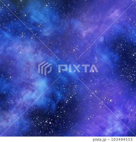 Ultramarine Galaxy Backgrounds Digital Paper outer space textures with blue starry night skies and nebula art 103494553