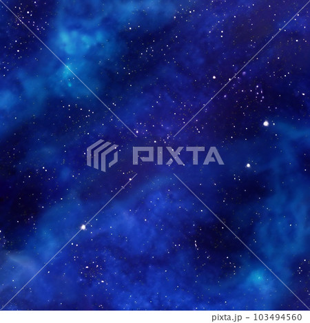 Ultramarine Galaxy Backgrounds Digital Paper outer space textures with blue starry night skies and nebula art 103494560