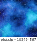 Ultramarine Galaxy Backgrounds Digital Paper outer space textures with blue starry night skies and nebula art 103494567