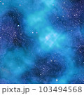 Ultramarine Galaxy Backgrounds Digital Paper outer space textures with blue starry night skies and nebula art 103494568