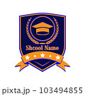 Logo with text on isolated background 103494855
