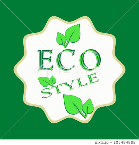 Eco style card on a green background Eco style card on a green background 103494988