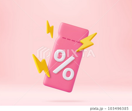 3D coupon with flash. 103496385