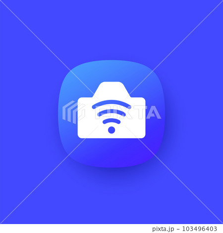 camera with wi-fi connection icon, vector 103496403