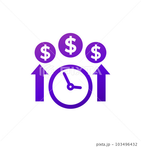time to invest icon on white 103496432