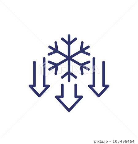 defrost line icon, vector sign 103496464