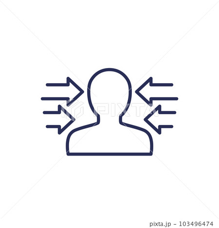 social pressure line icon, vector social pressure line icon, vector 103496474