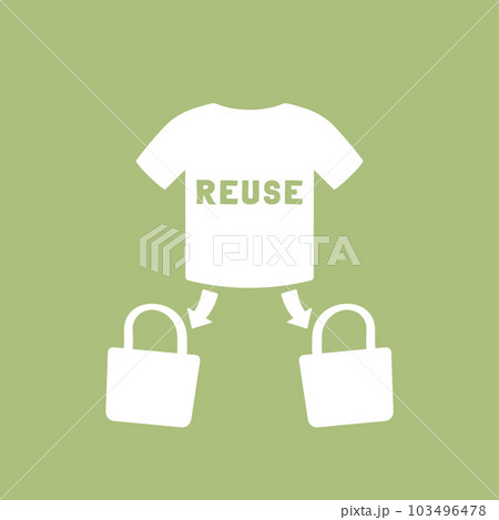 upcycling icon, reuse old t-shirt 103496478