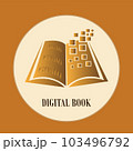 Digital book card on a yellow background 103496792