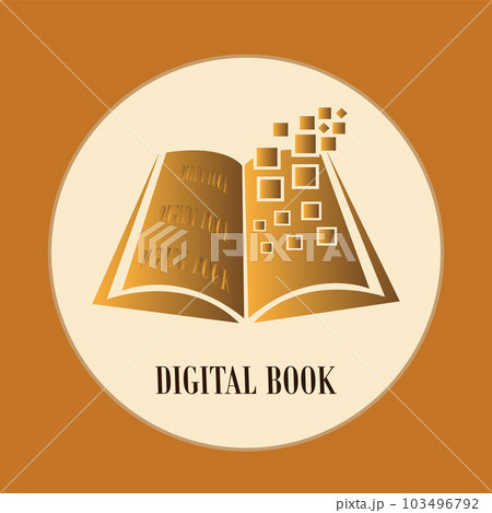Digital book card on a yellow background 103496792