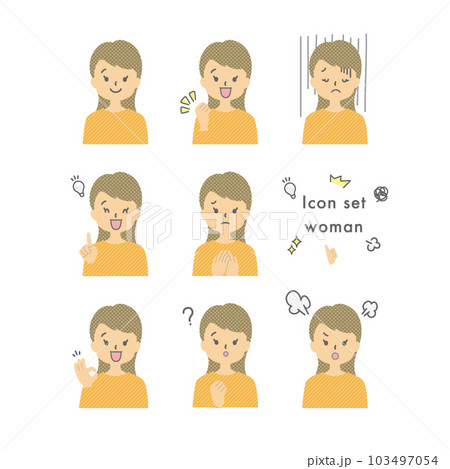 表情:大人の女性 セット 表情:大人の女性 セット 103497054
