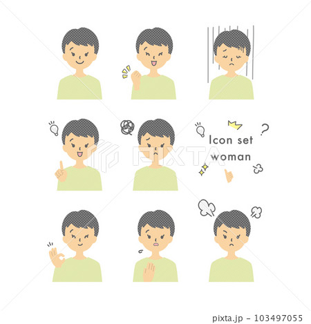 表情:大人の女性 セット 表情:大人の女性 セット 103497055