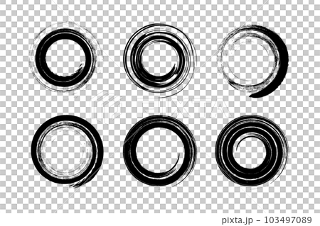 Set of Rotation Spiral Circular Design Elements. Abstract Swirl Icons. Vector Art. 103497089