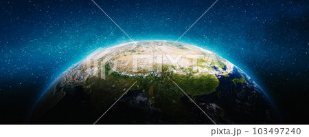 Planet Earth Asia from space 103497240