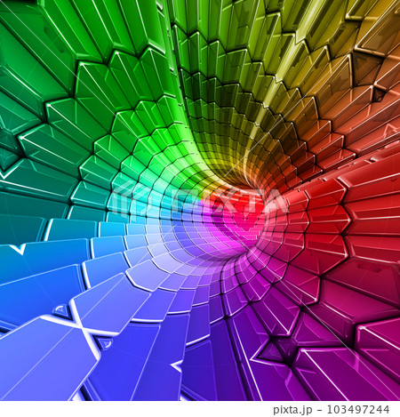 Digital form abstract tunnel 103497244