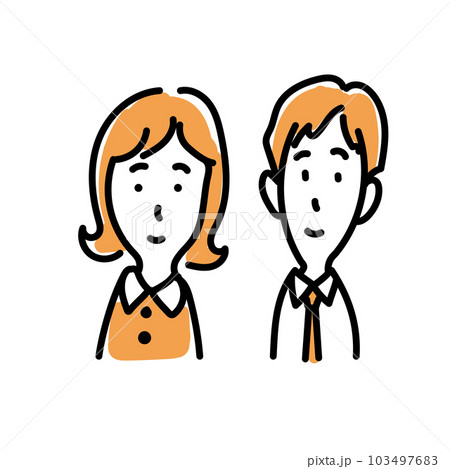 男女2人正面 男女2人正面 103497683
