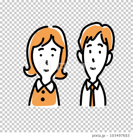 男女2人正面 男女2人正面 103497683