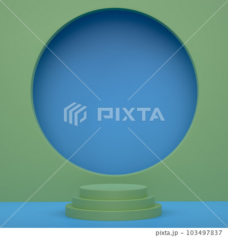 Abstract scene or podium for product showcase on monochrome background. 103497837