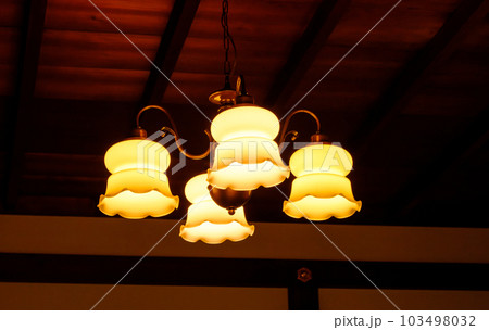 京都、本法寺書院のレトロな明り 京都、本法寺書院のレトロな明り 103498032