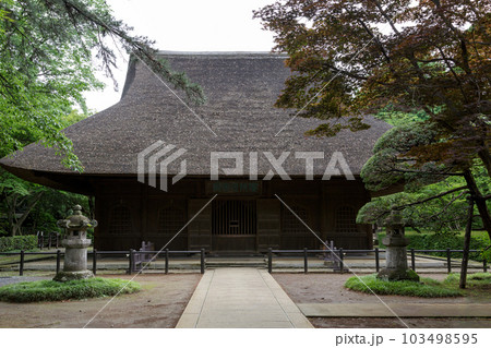 昔の武蔵野の国の面影が残る平林寺の仏殿 昔の武蔵野の国の面影が残る平林寺の仏殿 103498595