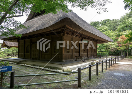 昔の武蔵野の国の面影が残る平林寺の仏殿 昔の武蔵野の国の面影が残る平林寺の仏殿 103498631