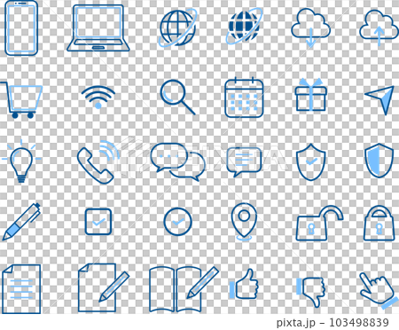2色のwebアイコンセット 2色のwebアイコンセット 103498839