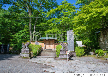 古峯神社　境内　古峯園入口　新緑の季節　鹿沼市　 103499431