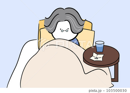 病床 一人暮らしの老人 病に冒された孤立死た老人 寝たきりの老人 認知症 孤立死 生活保護 イラスト 病床 一人暮らしの老人 病に冒された孤立死た老人 寝たきりの老人 認知症 孤立死 生活保護 イラスト 103500030