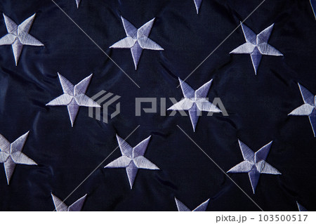 Close up star on an American flag Close up star on an American flag 103500517