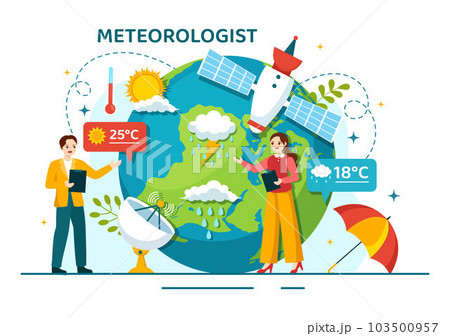 Meteorologist Vector Illustration with Weather Forecast and Atmospheric Precipitation Map in Flat Cartoon Hand Drawn Landing Page Templates Meteorologist Vector Illustration with Weather Forecast and Atmospheric Precipitation Map in Flat Cartoon Hand Drawn Landing Page Templates 103500957