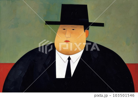 太ったビジネスマン男性,Generative AI AI画像 103501546