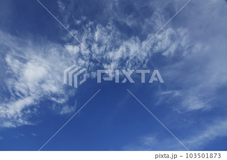青い空に白い雲が広がった夏の朝空・空主体・220730am 青い空に白い雲が広がった夏の朝空・空主体・220730am 103501873