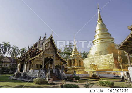Wat Phra Singh is a beautiful old temple in Chiang Mai, Chiag Mai Province, Thailand 103502256