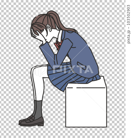 摔倒的女高中生 摔倒的女高中生 103502903