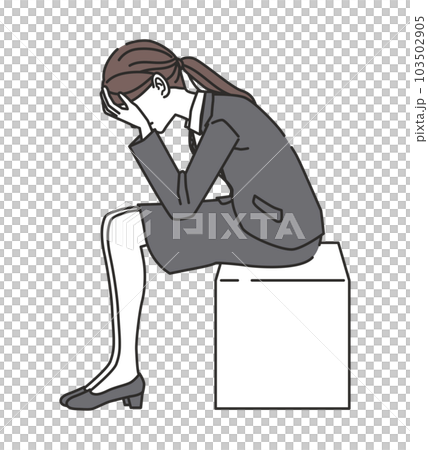 Woman in a depressed suit 103502905